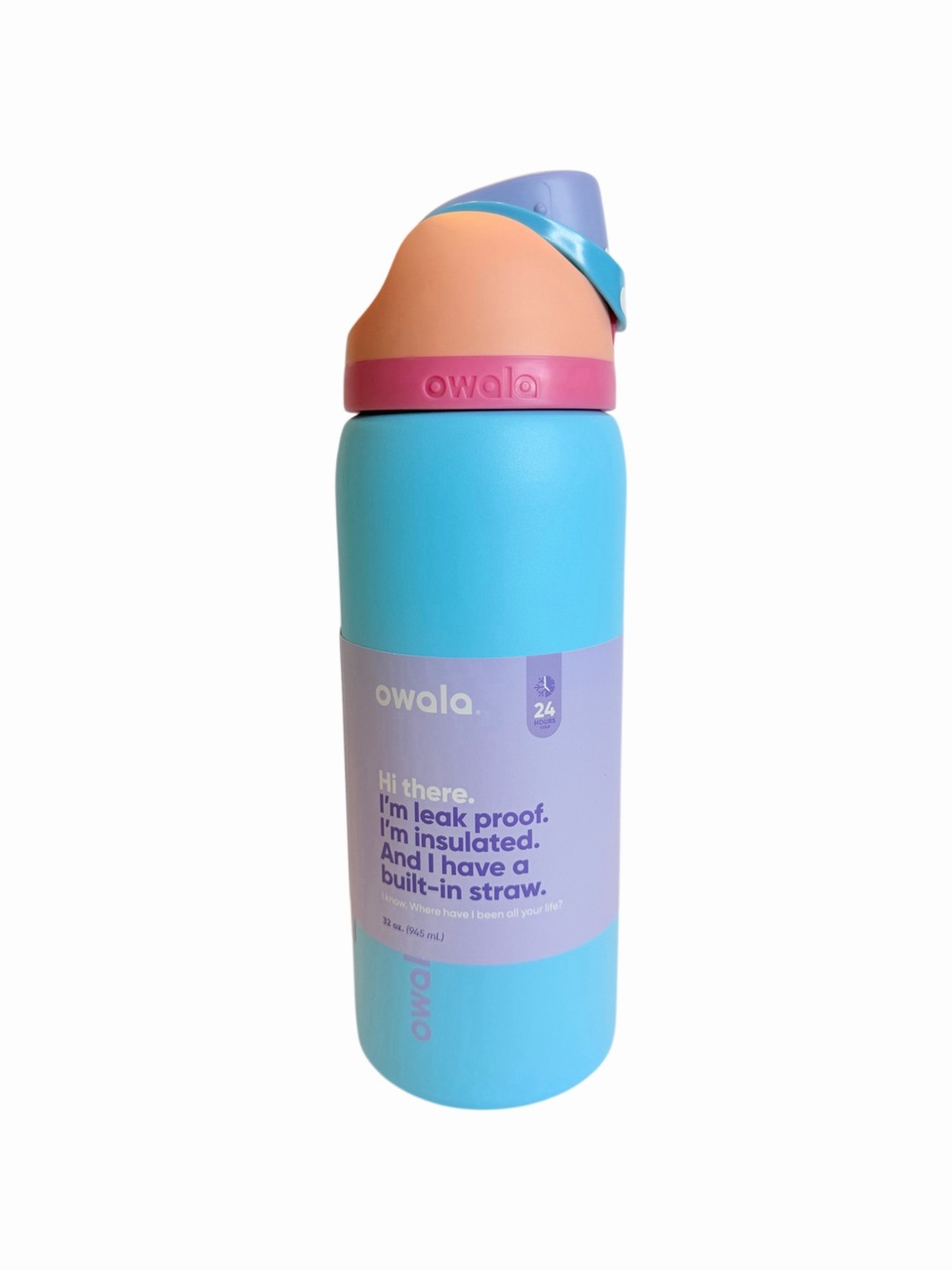 Owala FreeSip 32 oz Dew Drop Blue Turquoise Water Bottle